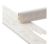 Nastro per battiscopa Adesivi for strisce for bordi in schiuma, autoadesivi, impermeabili, for battiscopa, carta da parati, for angoli, linee di cintura, decorazioni for la casa(White,0.77mx8cmx5.5mm)