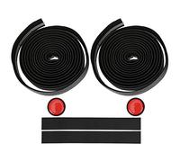 Nastro per biciclette da bicchetta per manubrio cinghia per manubrio cuoio in pelle eva anti -slip road bici nastro per manubrio per bici da strada che corre 2 pcs 2,17 m 30 mm 3 (Nero)