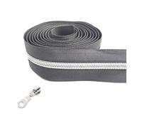 Nastro per cerniere in nylon da 1 a 10 metri 5# per cucire, kit di riparazione per cursori di chiusura per borse per indumenti, accessori fai da te,Colore 37,Cursore da 1 metro e 1 pezzo
