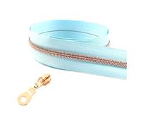 Nastro per cerniere in nylon da 1 a 10 metri 5# per cucire, kit di riparazione per cursori di chiusura per borse per indumenti, accessori fai da te,Colore 31,Cursore da 1 metro e 1 pezzo