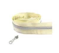 Nastro per cerniere in nylon da 1 a 10 metri 5# per cucire, kit di riparazione per cursori di chiusura per borse per indumenti, accessori fai da te,Colore 25,Cursore da 1 metro e 1 pezzo