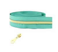 Nastro per cerniere in nylon da 1 a 10 metri 5# per cucire, kit di riparazione per cursori di chiusura per borse per indumenti, accessori fai da te,Colore 13,Cursore da 1 metro e 1 pezzo