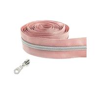 Nastro per cerniere in nylon da 1 a 10 metri 5# per cucire, kit di riparazione per cursori di chiusura per borse per indumenti, accessori fai da te,Colore 12,Cursore da 1 metro e 1 pezzo