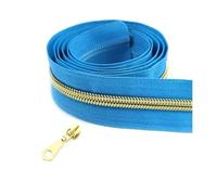 Nastro per cerniere in nylon da 1 a 10 metri 5# per cucire, kit di riparazione per cursori di chiusura per borse per indumenti, accessori fai da te,Colore 14,Cursore da 1 metro e 1 pezzo