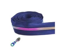 Nastro per cerniere in nylon da 1 a 10 metri 5# per cucire, kit di riparazione per cursori di chiusura per borse per indumenti, accessori fai da te,Colore 3,Cursore da 1 metro e 1 pezzo