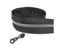 Nastro per cerniere in nylon da 1 a 10 metri 5# per cucire, kit di riparazione per cursori di chiusura per borse per indumenti, accessori fai da te,Colore 21,Cursore da 1 metro e 1 pezzo