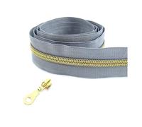 Nastro per cerniere in nylon da 1 a 10 metri 5# per cucire, kit di riparazione per cursori di chiusura per borse per indumenti, accessori fai da te,Colore 11,Cursore da 1 metro e 1 pezzo