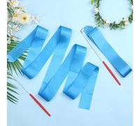 Nastro Per Danza Ritmica Ginnastica Nastro Streamer Baton Twirling Rod, Perfetto Per Ginnastica Artistica, Performance E Spettacoli Di Talenti 2M,1 m,4M,6M,2 metri/5 strisce,4 metri/5 strisce,2 metri/