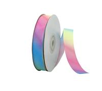 Nastro per decorare torte, Nastro grosgrain multicolore, larghezze multiple, confezione da 2 rotoli 25 iarde(15MMWide)