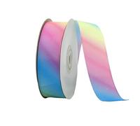 Nastro per decorare torte, Nastro grosgrain multicolore, larghezze multiple, confezione da 2 rotoli 25 iarde(25MMWide)