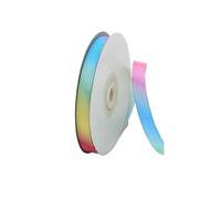Nastro per decorare torte, Nastro grosgrain multicolore, larghezze multiple, confezione da 2 rotoli 25 iarde(10MMWide)