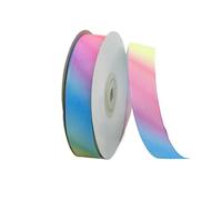 Nastro per decorare torte, Nastro grosgrain multicolore, larghezze multiple, confezione da 2 rotoli 25 iarde(20MMWide)