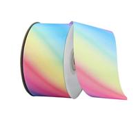 Nastro per decorare torte, Nastro grosgrain multicolore, larghezze multiple, confezione da 2 rotoli 25 iarde(50MMWide)