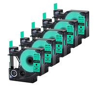 Nastro per etichettatrice compatibile con Dymo D1 12 mm 45019 Nastro per etichettatura 1/2" W x 23' L, ricambio per Dymo LabelManager 160 100 120P 150 200 210D 220P 260P 280 350D 360D 450, nero su