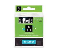 NASTRO PER ETICHETTATRICE DYMO D1 Standard - Bianco su nero - 24mm