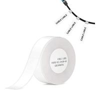 Nastro per etichettatrice per NIIMBOT D11/D110/D101 stampante, 1 rotoli (65 pezzi in totale) D11 Etichette adesive termiche per cavi Carta impermeabile antiolio per cavi Bianco 12,5 * 109mm