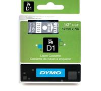 Dymo schriftband clear white 45020 (s0720600)