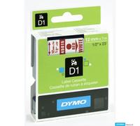 Dymo schriftband 45015 white red (s0720550)