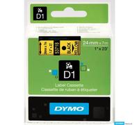 Nastro D1 537180 - 24 mm x 7 mt - nero/giallo - Dymo