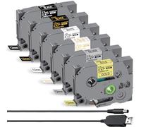 Nastro per etichette Acmerota TZe-335 per Brother PTouch TZe-231 TZe-334 TZe-931 TZe-831 TZe-134 Nastro per etichette 12 mm x 8m per PTouch PT-H110 H105 PT-D200 D400 D600 PT-H101GB PT-H101C PT-H100R