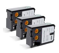 Nastro per Etichette Aken Compatibile con Dymo XTL 1868752 - Etichetta in Vinile Multiuso 19mm x 7m Nero su Bianco - per XTL 300 500 All-Purpose Vinyl