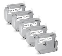 Nastro per Etichette Aken MK-221 9mm x 8m Compatibile con Brother Ptouch MK-221 MK221 M-K221S Nero su Bianco, Compatibile con Brother PT-65 PT-60 PT-90 PT-55 PT-70BM PT-75 PT-85