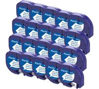 Nastro per Etichette Compatibile Con Dymo Letratag Etichette in Plastica 12Mm X