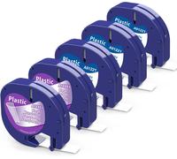 Nastro per Etichette Compatibile Con Dymo Letratag Plastica 12Mm X 4M, Compatib