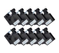 Nastro per etichette compatibile con LabelManager 160 280 10PK 45013 45010 45018 D1 12mm 45016 45017 45022 45023 45024(10PK Blue on Clear)