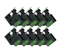 Nastro per etichette compatibile con LabelManager 160 280 10PK 45013 45010 45018 D1 12mm 45016 45017 45022 45023 45024(10PK Black on Green)