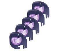 Nastro per etichette con lettere da 5 pezzi, 12 mm, compatibile con Plus LT100H A91330 A91220 A91200 Nastro per etichette in carta di plastica(Clear-Plastic)