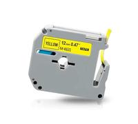 Nastro per etichette da 12 mm compatibile con i modelli di stampante per etichette PT-90 PT80 PT70 PT65 per M-K231 MK-231 MK231(Color: Black on Yellow)