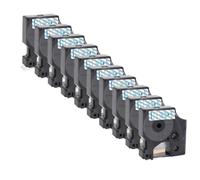 Nastro per etichette da 5 o 10 pezzi D1 45013 45018 45010 12 mm Nero su bianco Giallo Compatibile con la stampante per etichette LabelManager 160 280(10PK Blue on Clear)