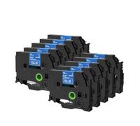 Nastro per etichette laminato 10PK 12mm TZE-231 Nero su bianco compatibile per etichettatrice PTH110 PTD210 PTH200 E1000PRO D210S(White on Blue)
