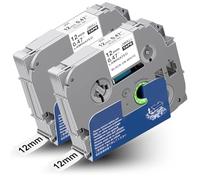 Nastro per Etichette PUWOWYE Compatibile con Brother TZe-231 TZ-231 Tze 12mm 0.47 Nastro per Etichette Laminato Nero su Bianco per Brother P-Touch PT-H107B D400 H100R H105 H100LB H110 D210 E100 1000