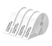 Nastro per etichette termiche a 4 rotoli, 12mm x 40mm, compatibile con Phomemo D30/D32/D35/Q30/Q30S/Q31, MARKLIFE P11/P12/P15, iEager L11/L12, VRETTI HP3/HP4, etichette per nastri termici autoadesivi