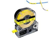 Nastro per etichette termoretrattile con tubo da 3,5 5 11 mm LK-4WBA5 SU5S SU5Y SU11S SU11Y SU3W SU3Y compatibile con l'etichettatrice LW-300 400(11mm Yellow)