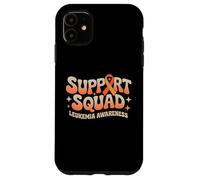 Nastro per il cancro al sangue della squadra di supporto del guerriero della consapevolezza della leucemia Custodia per iPhone 11