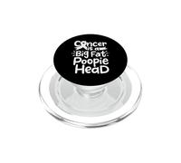 Nastro per la consapevolezza del cancro al polmone bianco Poopie Head Fighter Chemo PopSockets PopGrip per MagSafe