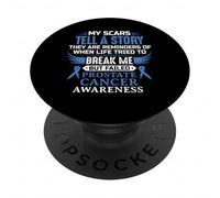 Nastro per la consapevolezza del cancro alla prostata Sopravvissuta Uomini Donne abbigliamento PopSockets PopGrip Adesivo