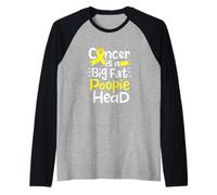 Nastro per la consapevolezza del Cancro alle Ossa, Giallo, per Lotta Contro la Testa di Cagnolino Maglia con Maniche Raglan