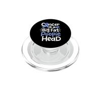 Nastro per la consapevolezza del cancro allo stomaco blu Poopie Head Fight Chemo PopSockets PopGrip per MagSafe