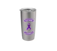 Nastro per la consapevolezza dell'Alzheimer che indosso viola per mio nonno Bicchiere termico in acciaio inox doppia parete
