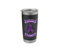 Nastro per la consapevolezza dell'Alzheimer che indosso viola per mio nonno Bicchiere termico in acciaio inox doppia parete