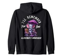 Nastro per la consapevolezza dell'Alzheimer Remember for You Elefante Felpa con Cappuccio
