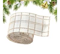 Nastro Per L'Albero Di Natale,Fascia Decorativa Da 198 Centimetri,Nastro per Ghirlande di Colore Champagne | Per L'Incarto Dei Regali La Decorazione 'Albero I Fiocchi Le Ghirlande E I Mazzi Di Fiori