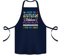 Nastro Per L'Autismo Per Mia Nipote Autistica Grembiule In Cotone 100% Biologico