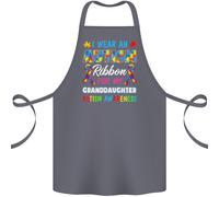 Nastro Per L'Autismo Per Mia Nipote Autistica Grembiule In Cotone 100% Biologico
