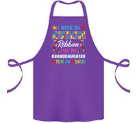 Nastro Per L'Autismo Per Mia Nipote Autistica Grembiule In Cotone 100% Biologico