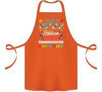 Nastro Per L'Autismo Per Mia Nipote Autistica Grembiule In Cotone 100% Biologico